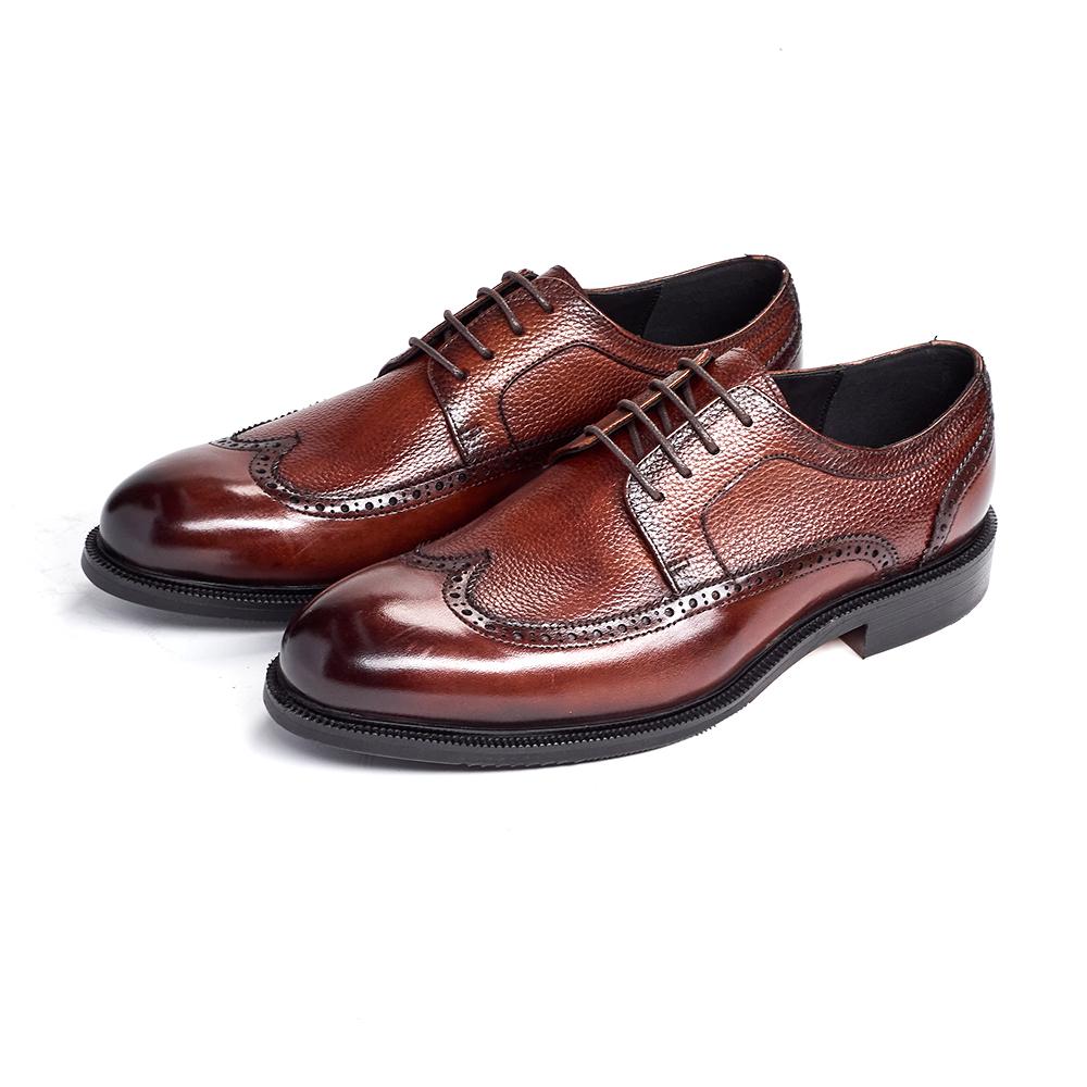 Fashion Handmade Men's Oxford Shoes 2025 Business Formal Classic Genuine Leather Cowhide Brogue Formal Shoes