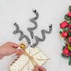 1PC Set Black/White Christmas Tree Picks Christmas Tree Decoration Woolen Bells Curly Pick Halloween Decoration