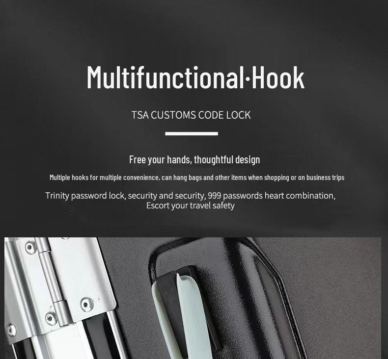 2025 Durable Large-Capacity Leather Travel Suitcase with Silent Wheels, Password Lock, USB Charging, UniSex