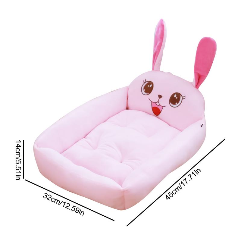 Cat Bed For Indoor Cats Cartoon Rabbits Shape Puppy Sleeping Bed Soft And Comfortable Calming Detachable Pet Warm Nest For Dogs