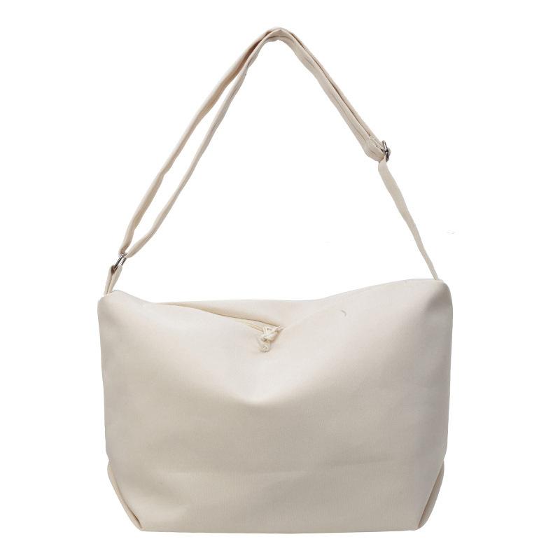 Crossbody Women's Bag Customization Solid Color Simple Casual Versatile Large Capacity Shoulder Crossbody Bag College Student Class Tote Bag