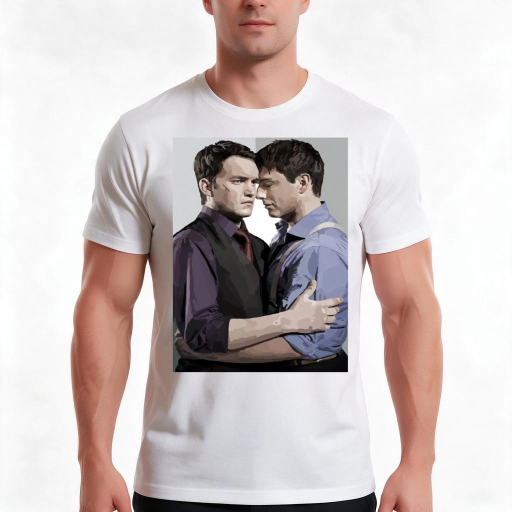 Ianto And Jack Tshirt Summer Casual Cotton Tee Oversized Streetwear Tops Vintage Graphic Print Loose Fit Short Sleeve