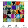 Abstract Colorful Bathroom Shower Curtain With Geometric Design Modern Bath Decor For Home Decoration