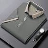 Summer Men's Polo Shirt Casual Solid Color Middle-aged Business Collar Breathable Short Sleeved Men's T-shirt