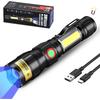 DARKBEAM 365nm UV Flashlight Black Light LED, 3-in-1 Ultraviolet Flashlight USB -C Rechargeable Woods Lamp Mini, Blacklight Flash Light Powerful