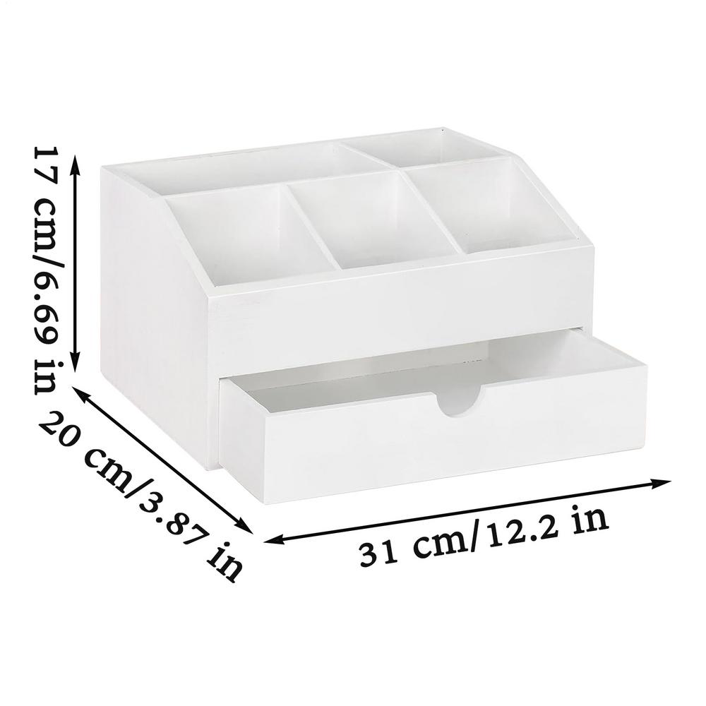 Coffee Counter Organizer Wooden Sugar Basket Multipurpose Desk Coffee Counter Organizer With Drawer For Dorm Studio Breakroom