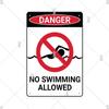 Tin Sign Pool Funny Rules Vintage Plaque Welcome Warning No Swimming Instruction Metal Sign For Home Pool Store Club Wall Decor
