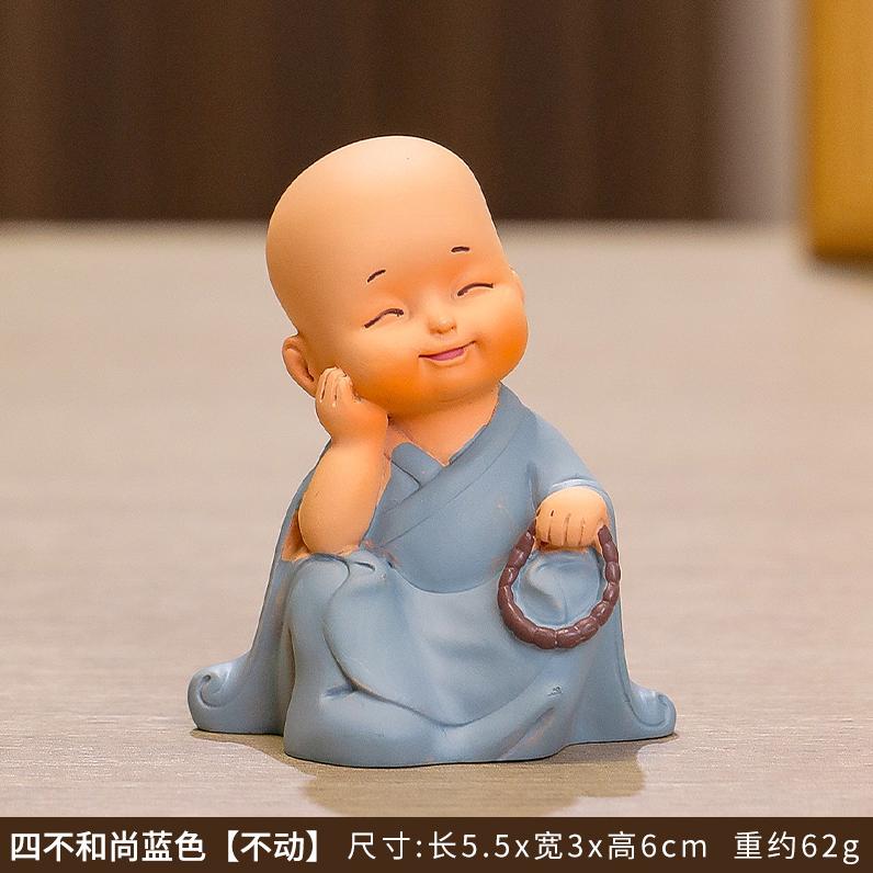 

Мини Статуэтка Маленького Монаха Смола Фигурка Монаха Украшение для Дзен-сада Домашний Аквариумный Сад Двор Декор Настольное Украшение