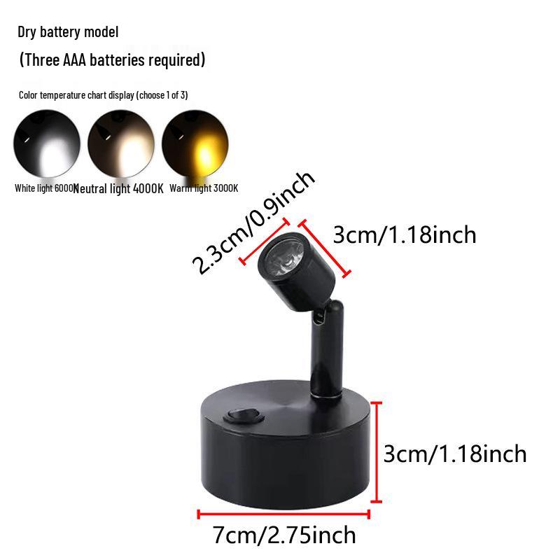 Беспроводной светодиодный прожектор для ювелирных изделий с аккумулятором Warm Light 3000K