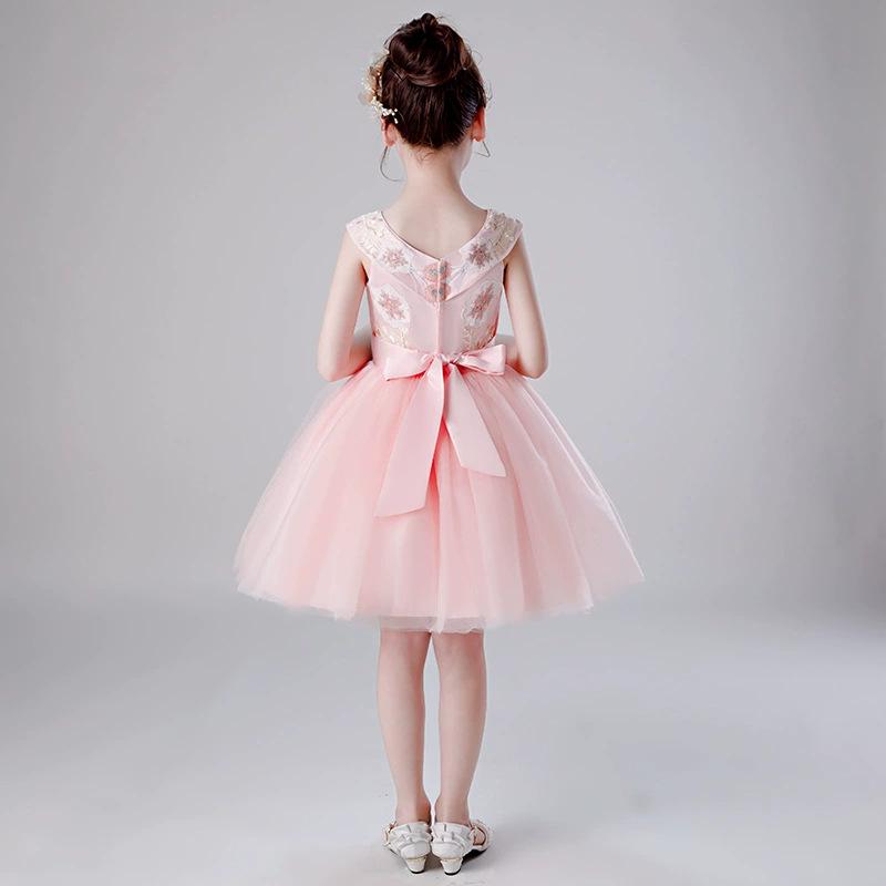 Children's Formal One-Shoulder Princess Dress - Fashionable, Slimming, Fluffy Gauze for Vocal Performance and Art Exams