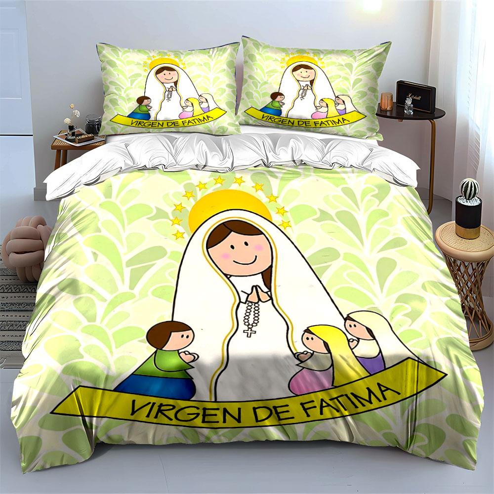 Whimsical Rainbow Forest Scene Bedding Duvet Cover Set Duvet Cover Pillowcases (1*Duvet Cover 2*Pillowcases, without duvet insert)