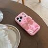 3D Pink Bow Stand iPhone 14/13 Pro Max Case, Anti-Fall Compatible with Apple 17/16/15.