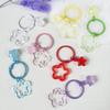 Transparent Acrylic Hollow Star Keychain - DIY Jelly Ring Accessory