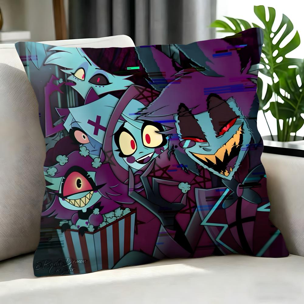 cartoon Hazbin Hotel Cushion Cover Cushion Cover Set 4Pcs 50x50 45x45 40x40 Pillowcase Decorative Sofa Home Decor
