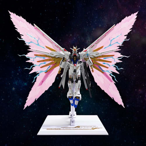 

HG 1/144 Mighty Strike Freedom Gundam Wings of Light 3D Effect Figure (Clear) + Action Base