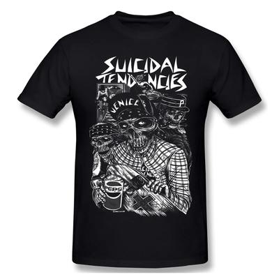 Suicidal Tencies Print Baumwolle Lustige T-Shirts Punk Herrenmode Streetwear