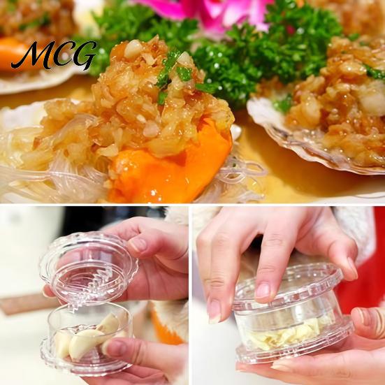 Kitchen Gadget Garlic Press Mincer Tool, Manual Squeeze Crusher for Ginger Cooking Accessory Spices, Plastic And Food Prep