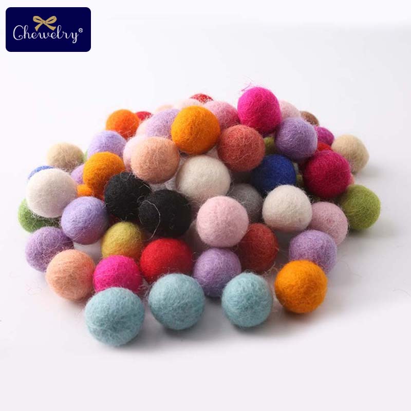 100Pcs 20Mm 100% Wool Felt Balls Diy Balls Hanging Accessories Candy Color Pom Pom Ball For Kids Party Crafts Children'S Toys
