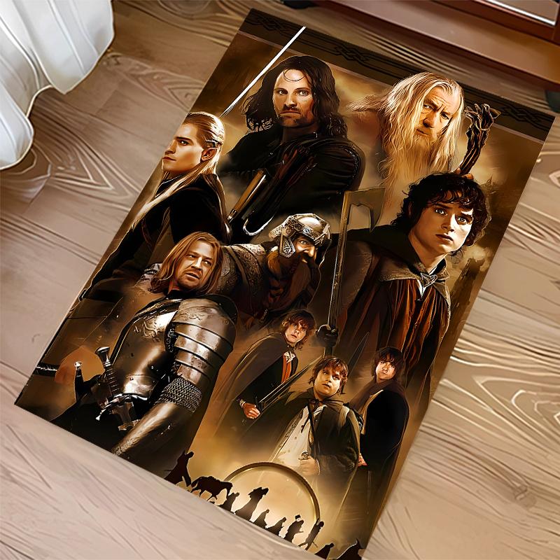 1pc The Lord of the Rings2 Print Area Rug - Soft, Washable Non-Slip Indoor Mat for Office Chairs, Living Room, Home Office Decorative Rug