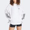 Adidas Hyperglam Wind.Rdy Striped Logo Print Long Sleeve Hooded Jacket Women Outerwear White IS8042