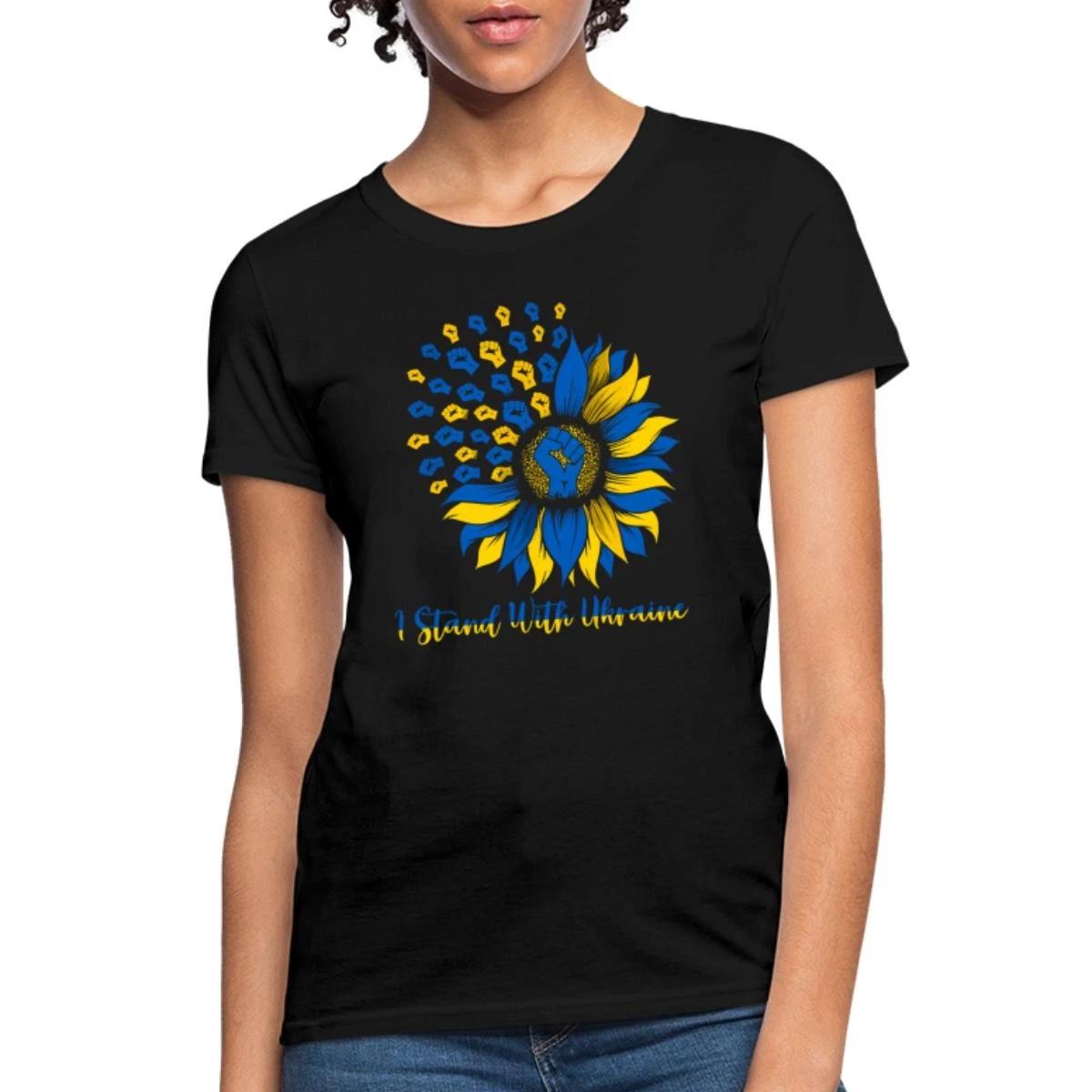Support Ukraine I Stand With Ukraine Ukraine Sunflower Women s T-Shirt XL