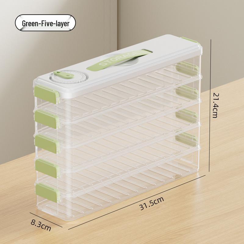 Food-Grade Multi-Layer Dumpling Storage Box for Refrigerator/Freezer