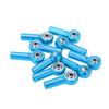 10PCS M3 26mm Aluminum Link Rod End Ball Joint for 1 10 1 8 Universal Remote Control CarBlue