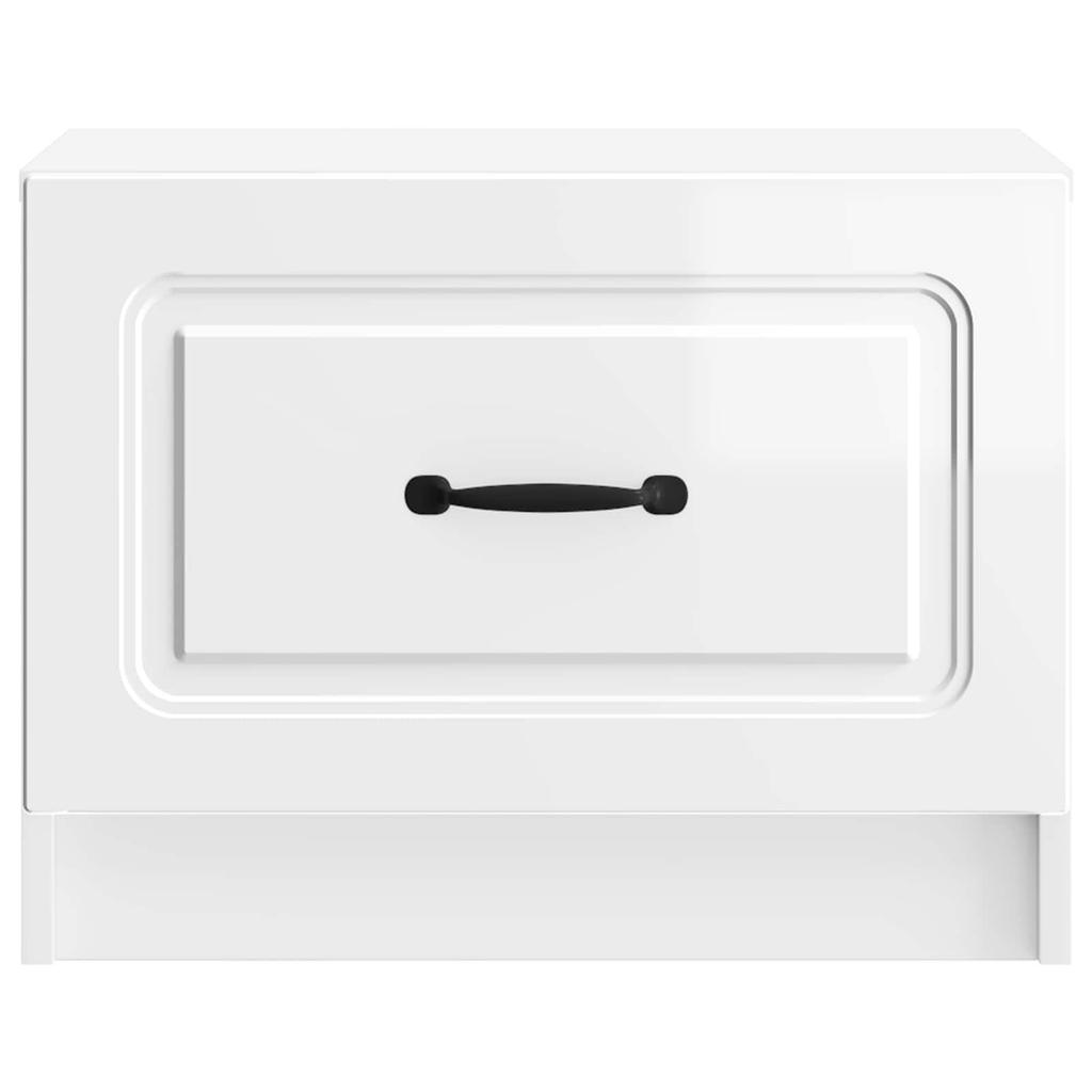 Glossy White Coffee Table 49 x 50 x 37 cm Particleboard