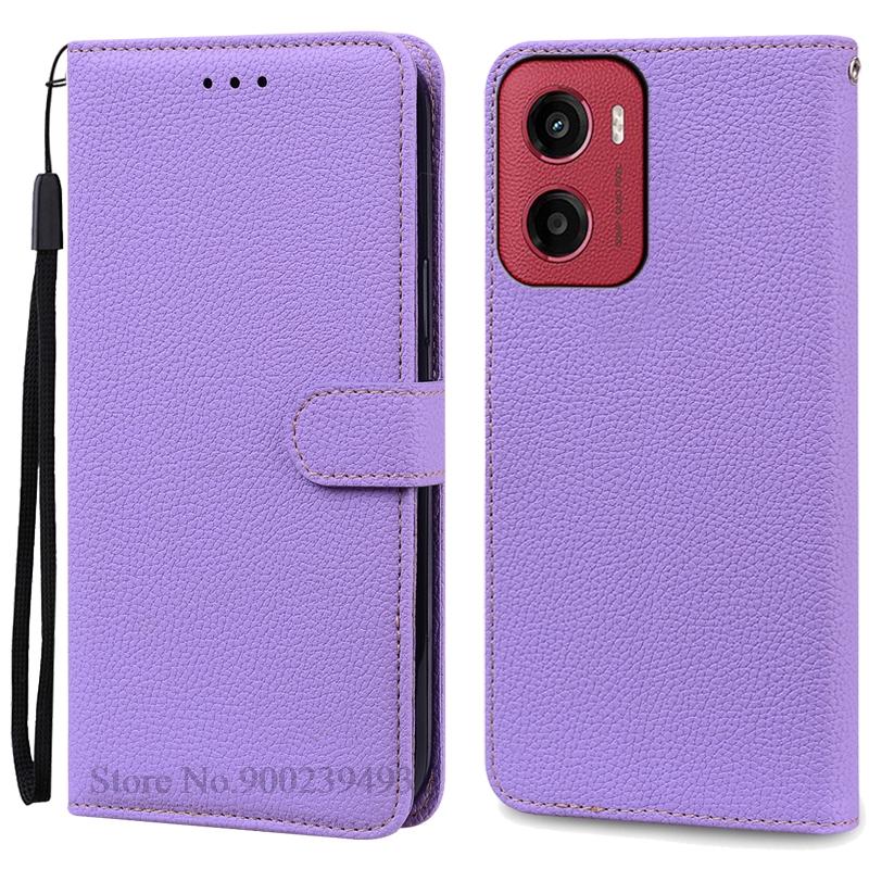 E15 Etui For Motorola E15 Etui Lommebok Lær Flip Cover For Moto E15 Telefonetui Støtsikkert Bokdeksel Coque Fundas Capa