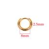 10 Stück 316L Edelstahl Creolen Ohrringe Damen Herren Punk Hiphop Kreisförmige Ohrstecker Ring Schmuck Goldfarbe Zubehör Großhandel
