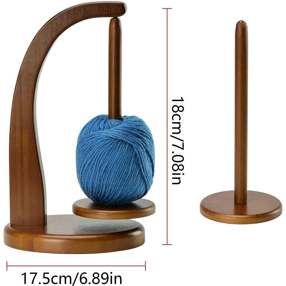18*17.5cm Beech Yarn Spinner Original Bamboo Color Wooden Spinners  For Knitting