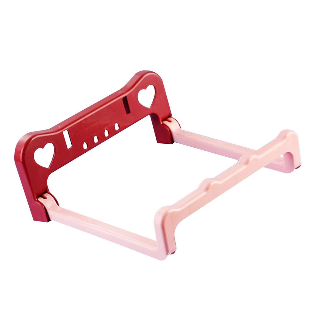 Wall Hanging Washbasin Rack Bathroom Foldable Punching Free Storage Shelf Supplies Pink