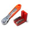 1/4 Inch Hex Shank Screwdriver with Tamper Proof Bits Mini Ratchet Offset Screwdriver for Tight Spaces Daily Household Repairs