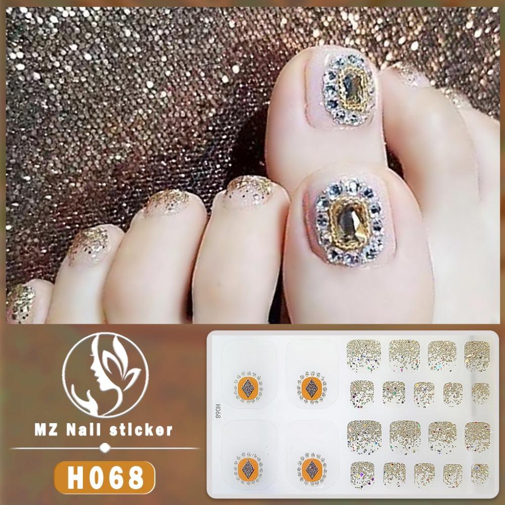 Fake Nails Toenail Sticker 3D Imitation Diamond Manicure Patch Waterproof and Long-lasting Whitening Toenail Sticker Wholesale