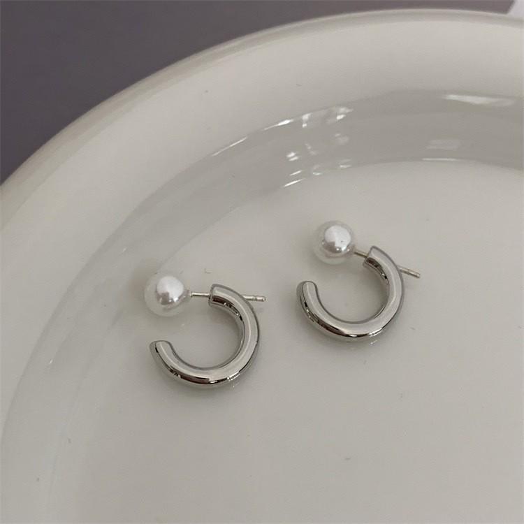 Korean Style Geometric Circle Earrings: Elegant, Versatile Ear Jewelry for Women and Students