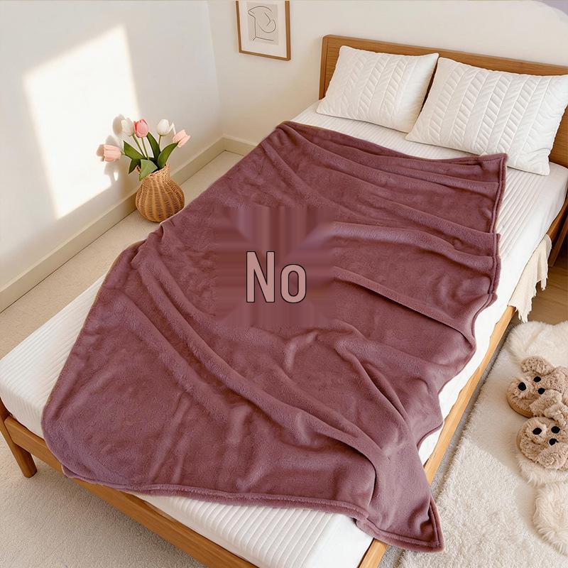 Solid Color Flannel Thin Blanket - Perfect for Office Naps, Sofa Throws, Summer Use, and as a Small Bed Sheet