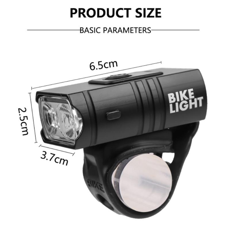 Led  Light Front Portable Usb Rechargeable Waterproof Night Flashlight Riding Accessories Tail Light