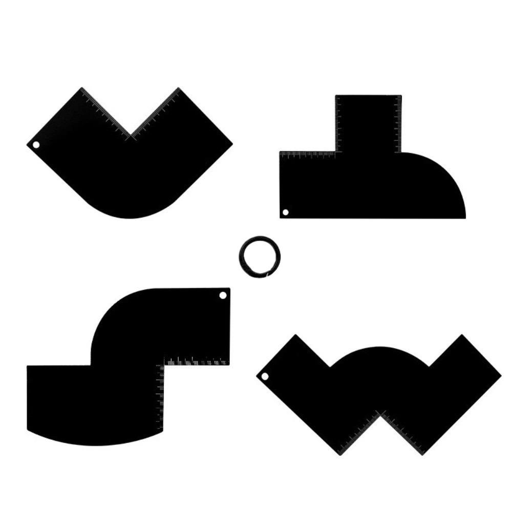 4Pcs Shape Up Hairline Enhancement Card Professional Hairline Barber Tool  Hairdressers 4Pcs Set