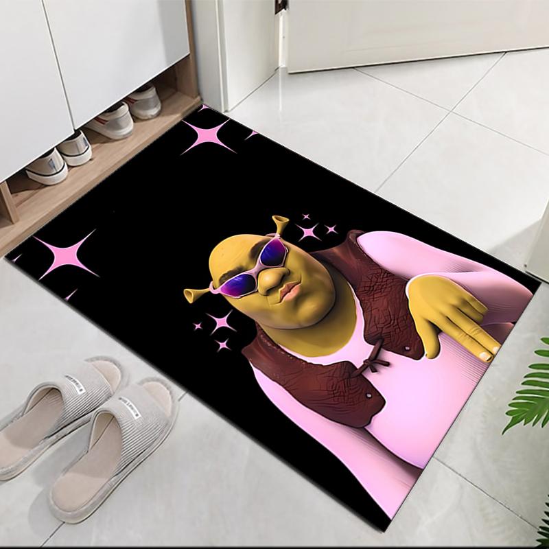 Teppich mit Shrek-Aufdruck, für Bürostuhl Wohnzimmer Schlafzimmer Küchenraum Dekoration Geschenke.