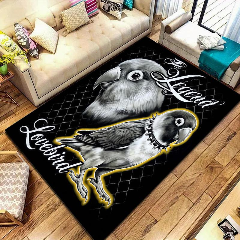 Serious Dark Animals Pattern Square Carpet,Area Rug,Carpet Rug for Living Room Bedroom Sofa Playroom Decor,Non-slip Floor Mat,Holiday Birthday Gifts