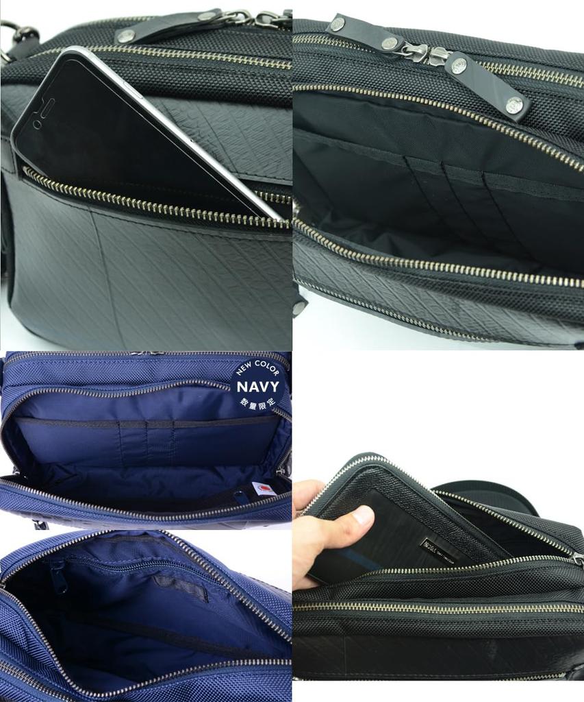 SEAL Travel Mini Shoulder Bag Shoulder Bag Crossbody Bag Waterproof Motorcycle Travel Bag Made in Japan Men's PS-099NV