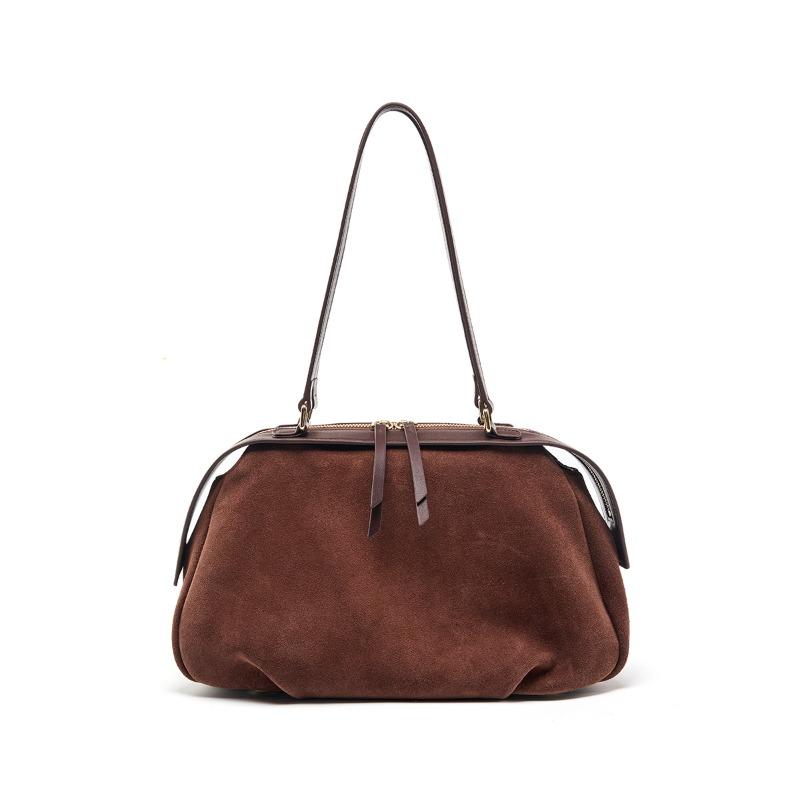 Design Sense Niche Matte Cowhide Messenger Bag Portable Fashion Women's Simple Women's Large-capacity Shoulder Bag