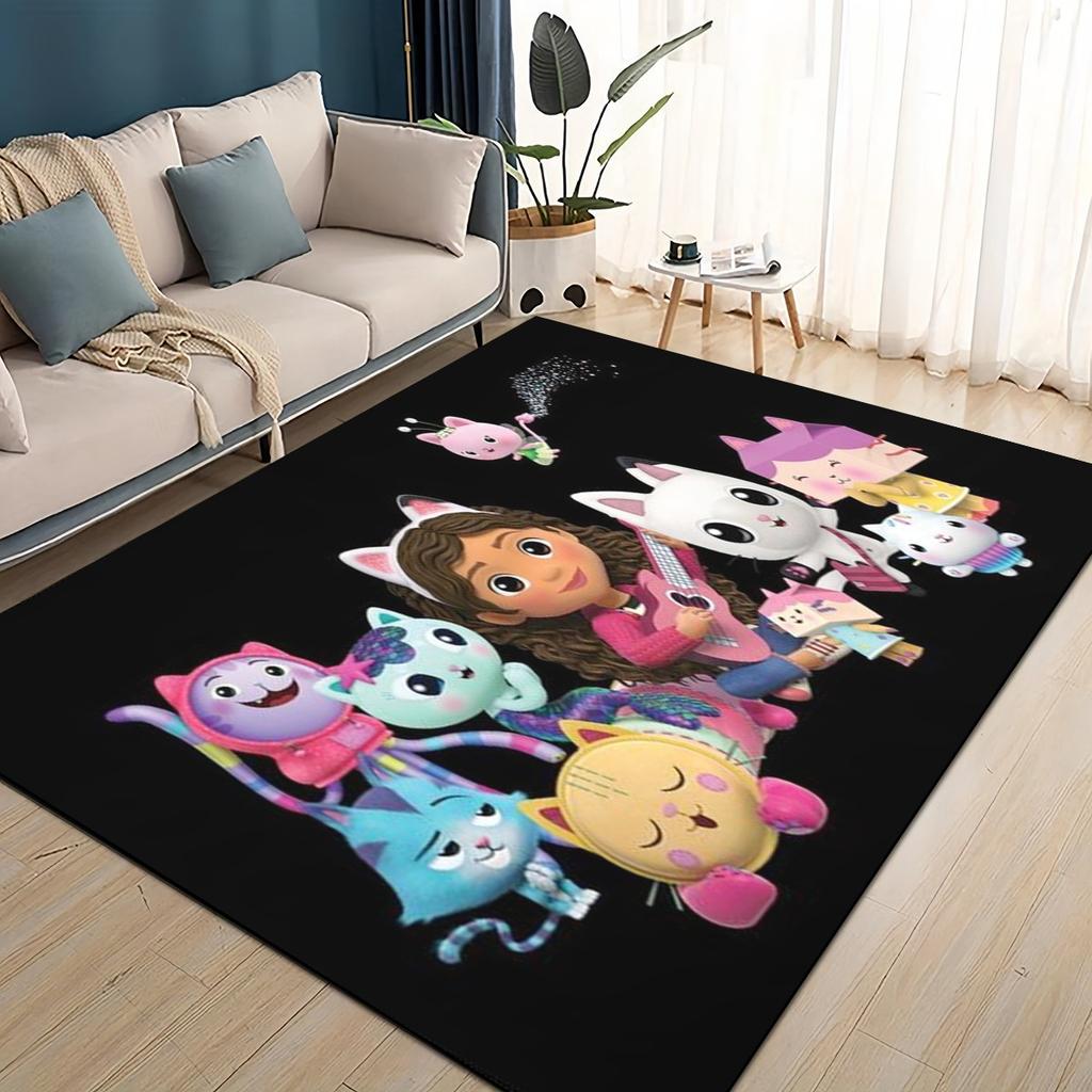 Style New Gabbys Dollhouse Cartoon Girl Gift Carpet Rug for Living Room Bedroom Home Sofa Decoration,kids Non Slip Floor Mat