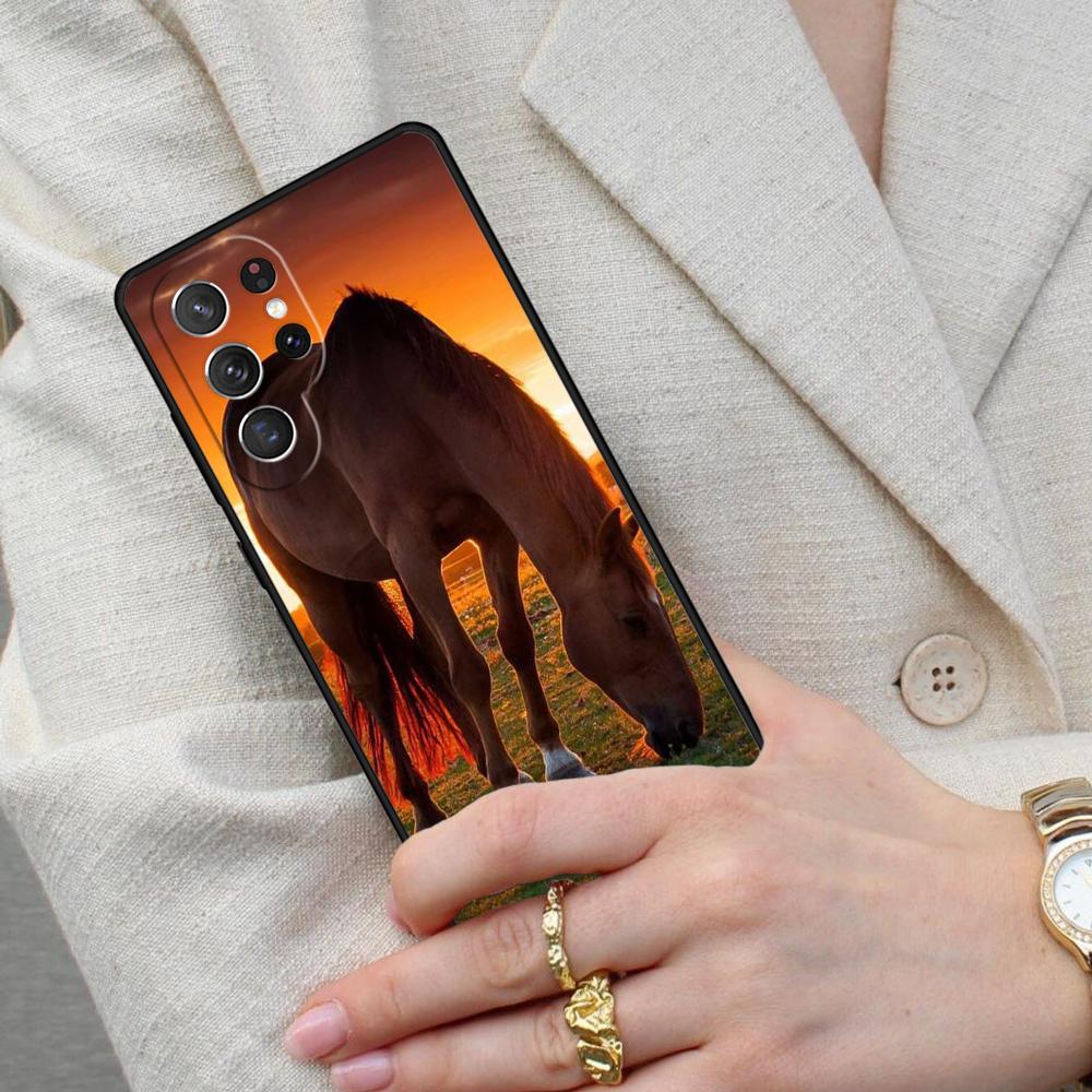 Horse Animal SOFT Cell Phone Case for Samsung Galaxy S26 Ultra S25 S24 S23 S22 S21 S20 Note10 Cover