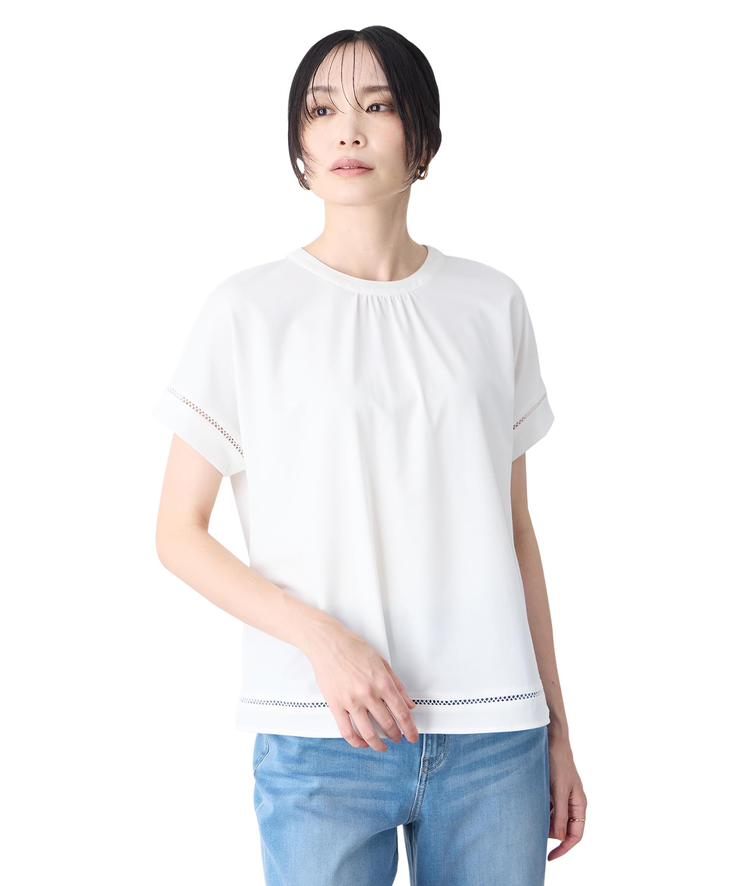 

AC by Alpha Cubic Ladder Lace Pullover to the 351653 (Cool Touch) Women s