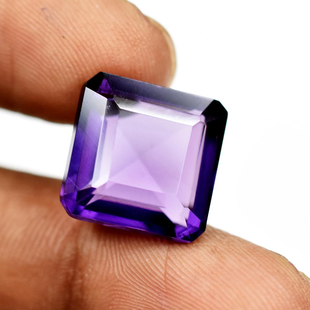 Natural Purple Amethyst Loose Gemstone Square Cut 12.95 Ct Jewelry Making for Jewelry Designs