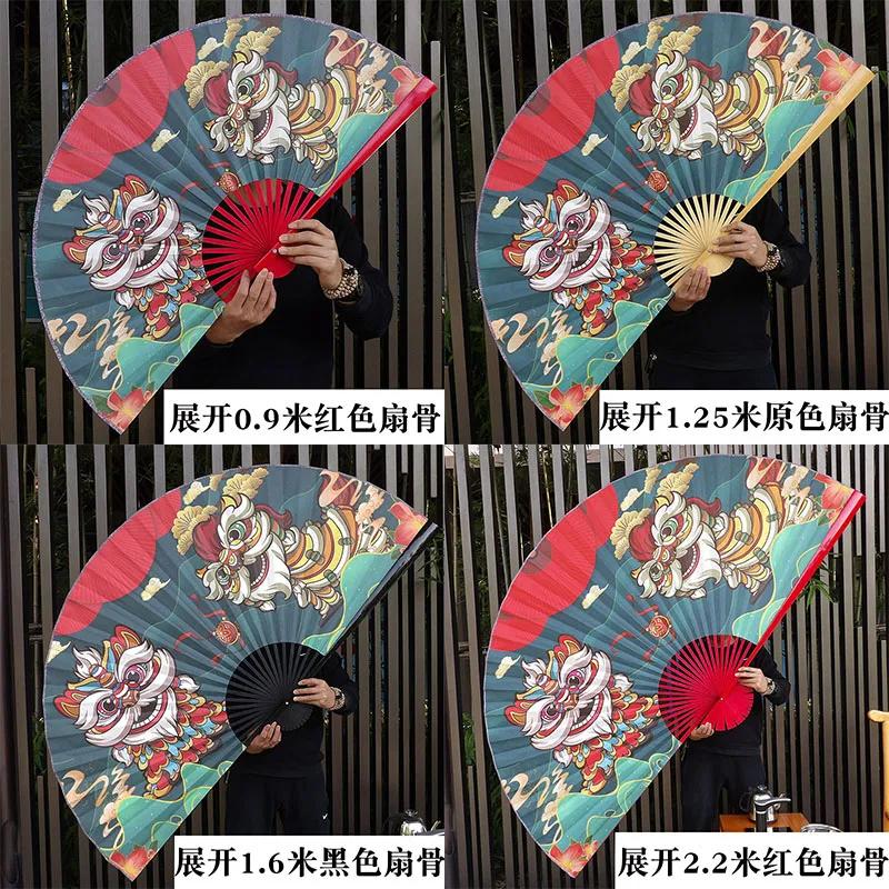 Big Hanging Fan Suitable for Background Fashion Chinese Style Peking Opera Huadan Restaurant Bar Stage Decorative Painting Retro