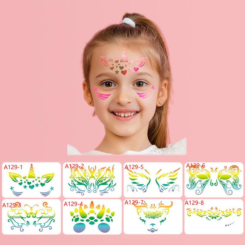 

Детский шаблон лица Практика многоразового использования Полый шаблон для рисования и трафареты для росписи тела для детей