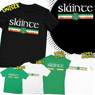 Den svatého Patrika Slainte Irský Paddys Irsko Trička Tričko Top #SPD