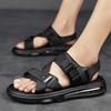 Herren Sandalen 2024 Sommer Strand Sandalen Herren Herren Freizeitsandale aus Leder offene Schuhe für Herren Angeln Neue Mode Sportbekleidung Luft